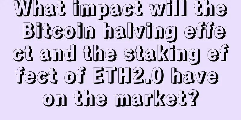 What impact will the Bitcoin halving effect and the staking effect of ETH2.0 have on the market?