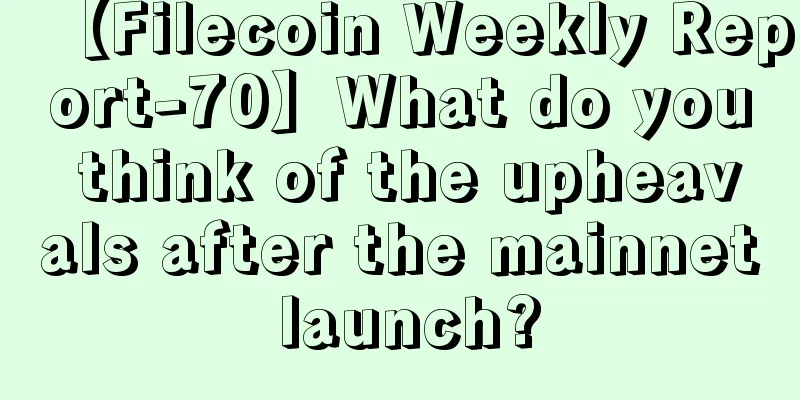 【Filecoin Weekly Report-70】What do you think of the upheavals after the mainnet launch?