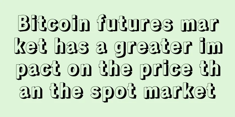 Bitcoin futures market has a greater impact on the price than the spot market