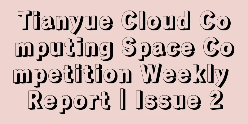 Tianyue Cloud Computing Space Competition Weekly Report｜Issue 2