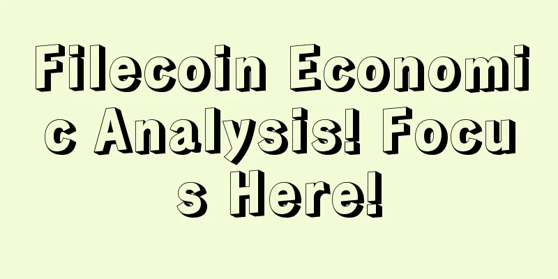 Filecoin Economic Analysis! Focus Here!