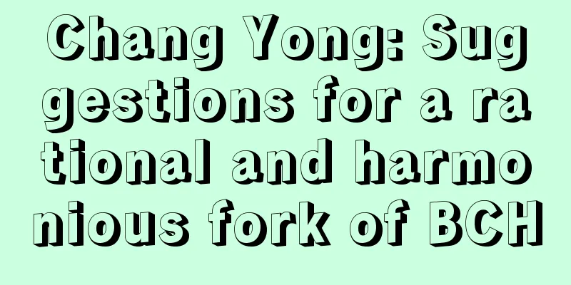 Chang Yong: Suggestions for a rational and harmonious fork of BCH