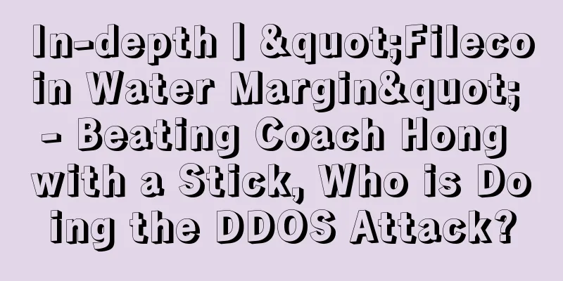 In-depth丨"Filecoin Water Margin" - Beating Coach Hong with a Stick, Who is Doing the DDOS Attack?