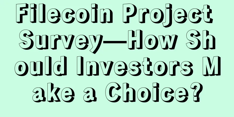 Filecoin Project Survey—How Should Investors Make a Choice?