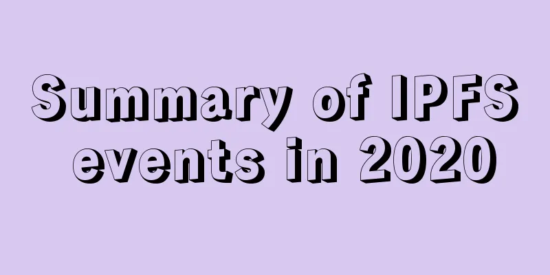 Summary of IPFS events in 2020