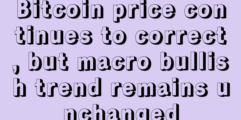 Bitcoin price continues to correct, but macro bullish trend remains unchanged