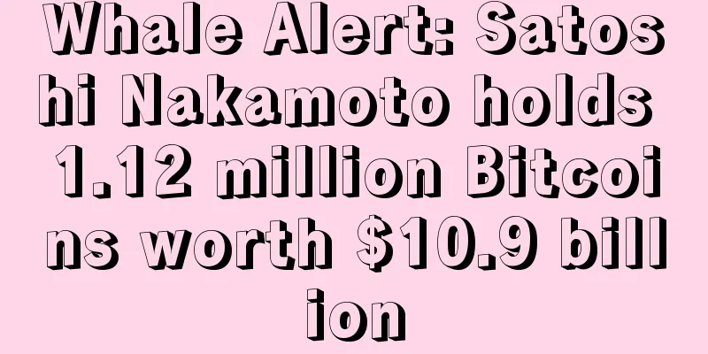 Whale Alert: Satoshi Nakamoto holds 1.12 million Bitcoins worth $10.9 billion