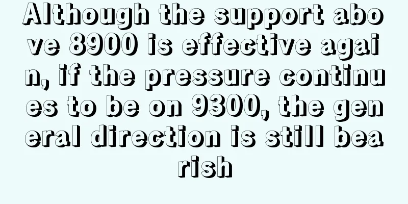 Although the support above 8900 is effective again, if the pressure continues to be on 9300, the general direction is still bearish