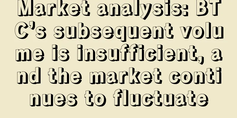 Market analysis: BTC’s subsequent volume is insufficient, and the market continues to fluctuate