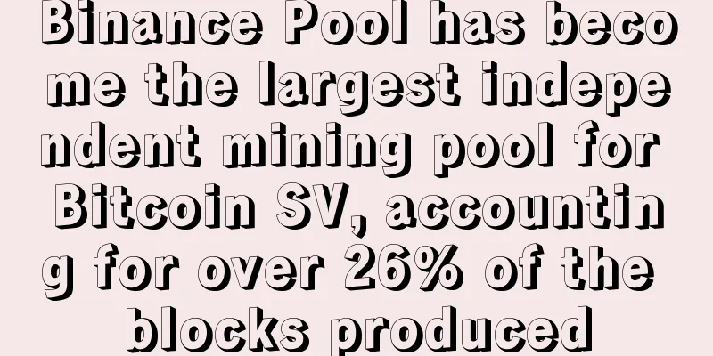 Binance Pool has become the largest independent mining pool for Bitcoin SV, accounting for over 26% of the blocks produced