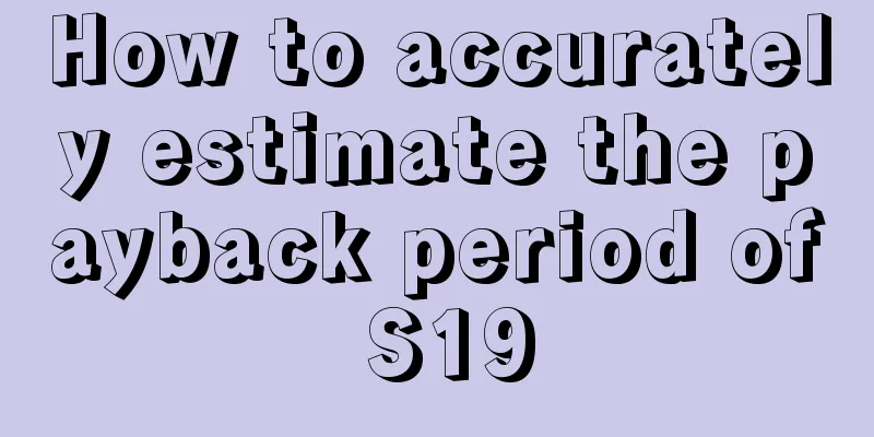 How to accurately estimate the payback period of S19