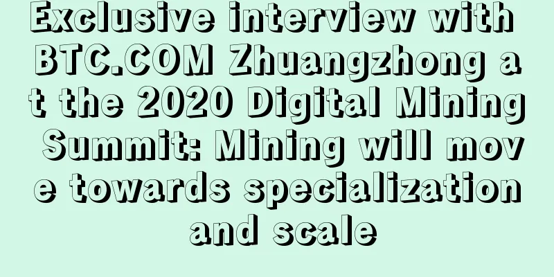 Exclusive interview with BTC.COM Zhuangzhong at the 2020 Digital Mining Summit: Mining will move towards specialization and scale
