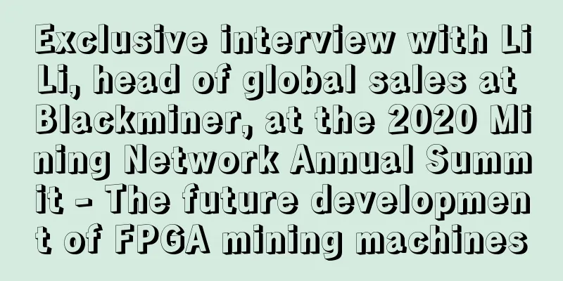 Exclusive interview with LiLi, head of global sales at Blackminer, at the 2020 Mining Network Annual Summit - The future development of FPGA mining machines