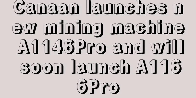 Canaan launches new mining machine A1146Pro and will soon launch A1166Pro