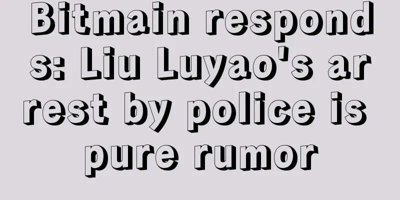 Bitmain responds: Liu Luyao's arrest by police is pure rumor