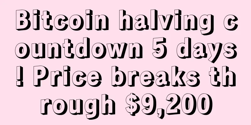 Bitcoin halving countdown 5 days! Price breaks through $9,200