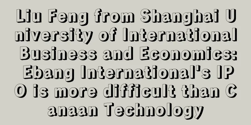 Liu Feng from Shanghai University of International Business and Economics: Ebang International's IPO is more difficult than Canaan Technology