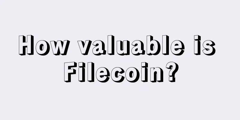 How valuable is Filecoin?