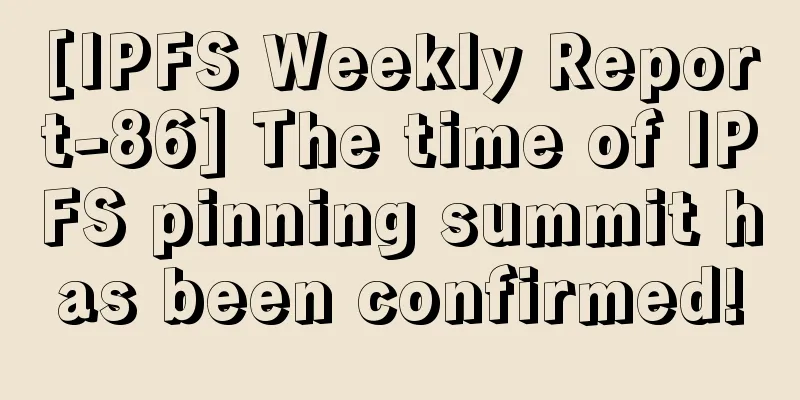[IPFS Weekly Report-86] The time of IPFS pinning summit has been confirmed!
