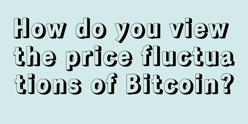 How do you view the price fluctuations of Bitcoin?