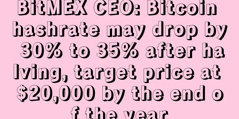 BitMEX CEO: Bitcoin hashrate may drop by 30% to 35% after halving, target price at $20,000 by the end of the year