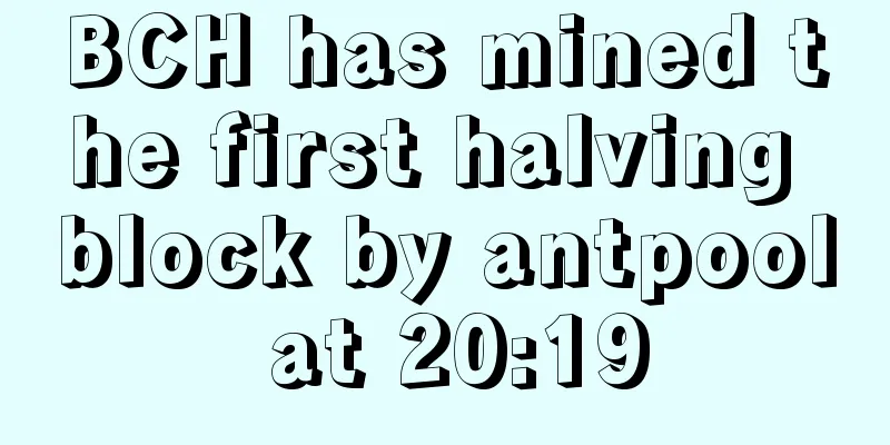 BCH has mined the first halving block by antpool at 20:19
