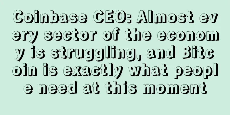 Coinbase CEO: Almost every sector of the economy is struggling, and Bitcoin is exactly what people need at this moment