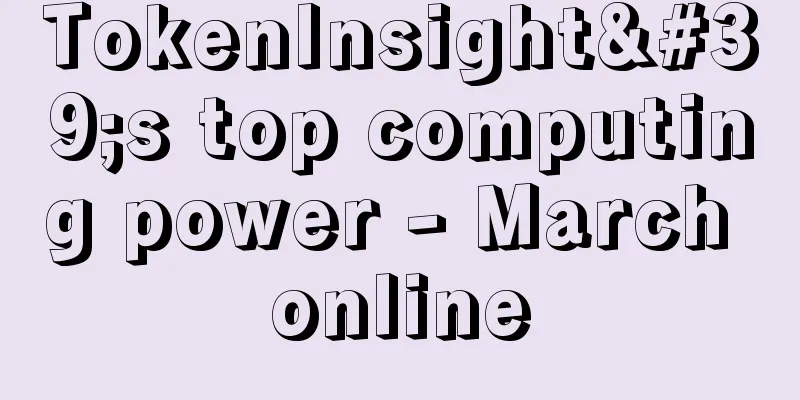 TokenInsight's top computing power - March online