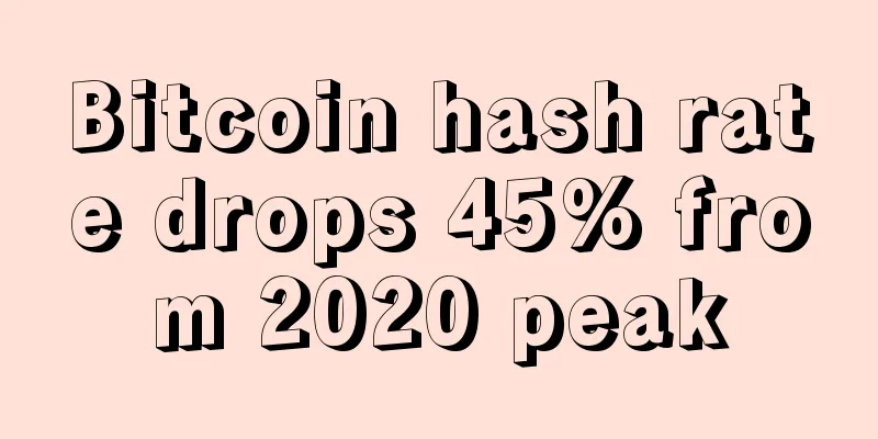 Bitcoin hash rate drops 45% from 2020 peak