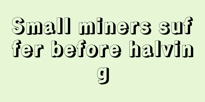 Small miners suffer before halving