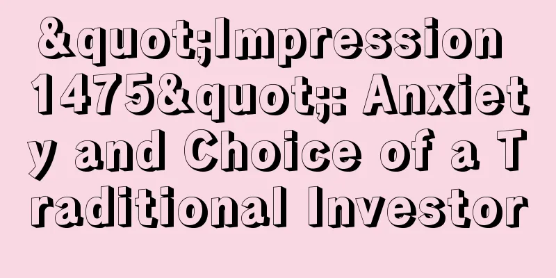 "Impression 1475": Anxiety and Choice of a Traditional Investor