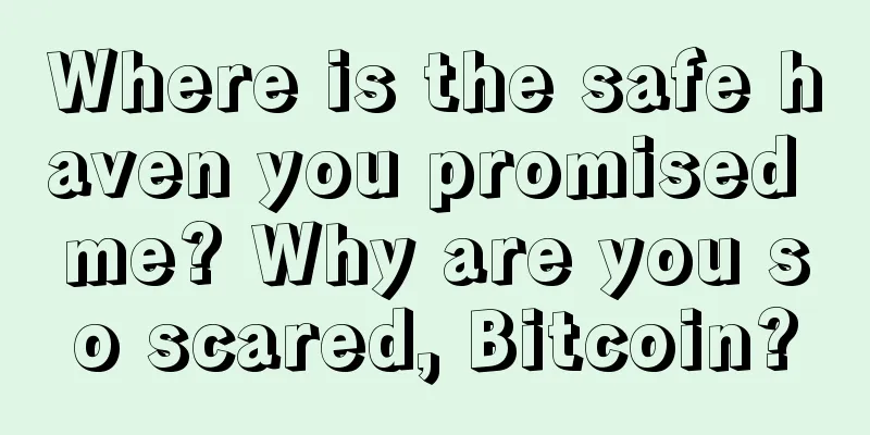 Where is the safe haven you promised me? Why are you so scared, Bitcoin?