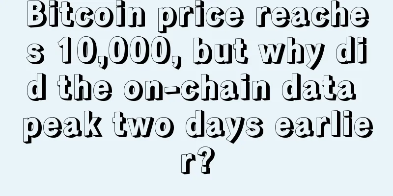 Bitcoin price reaches 10,000, but why did the on-chain data peak two days earlier?