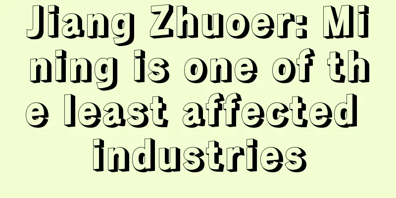 Jiang Zhuoer: Mining is one of the least affected industries
