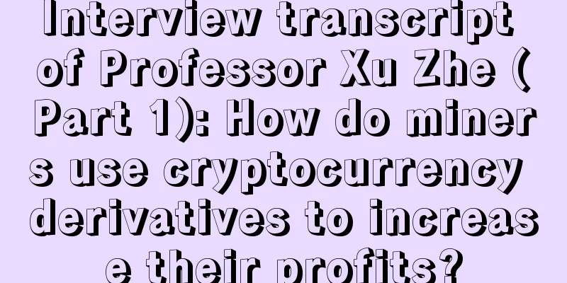 Interview transcript of Professor Xu Zhe (Part 1): How do miners use cryptocurrency derivatives to increase their profits?