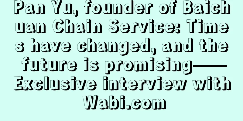 Pan Yu, founder of Baichuan Chain Service: Times have changed, and the future is promising——Exclusive interview with Wabi.com