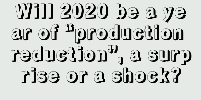Will 2020 be a year of “production reduction”, a surprise or a shock?
