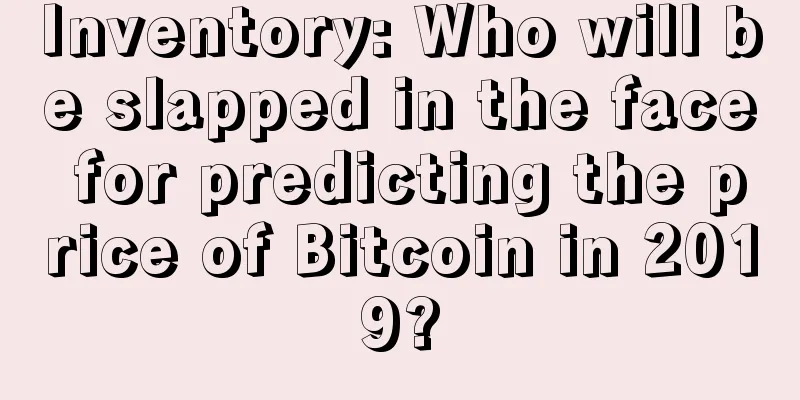 Inventory: Who will be slapped in the face for predicting the price of Bitcoin in 2019?