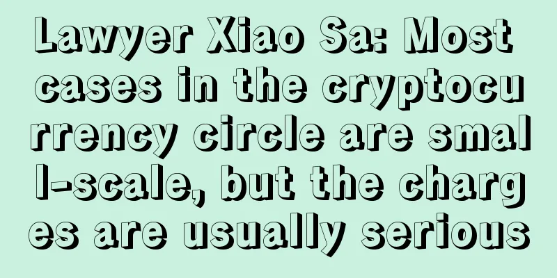 Lawyer Xiao Sa: Most cases in the cryptocurrency circle are small-scale, but the charges are usually serious