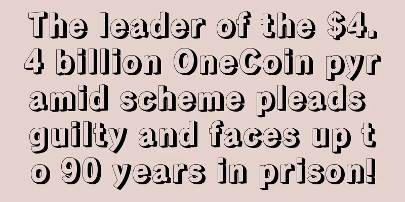 The leader of the $4.4 billion OneCoin pyramid scheme pleads guilty and faces up to 90 years in prison!