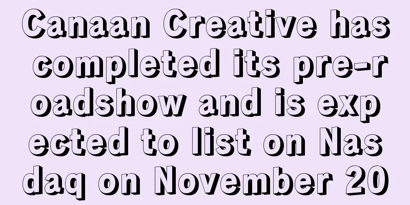 Canaan Creative has completed its pre-roadshow and is expected to list on Nasdaq on November 20