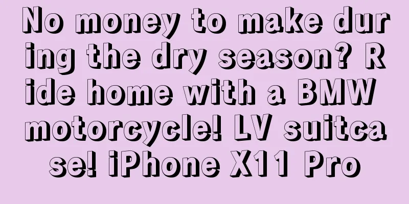 No money to make during the dry season? Ride home with a BMW motorcycle! LV suitcase! iPhone X11 Pro