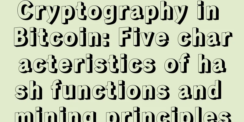 Cryptography in Bitcoin: Five characteristics of hash functions and mining principles