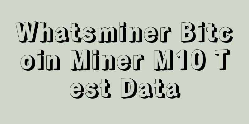 Whatsminer Bitcoin Miner M10 Test Data