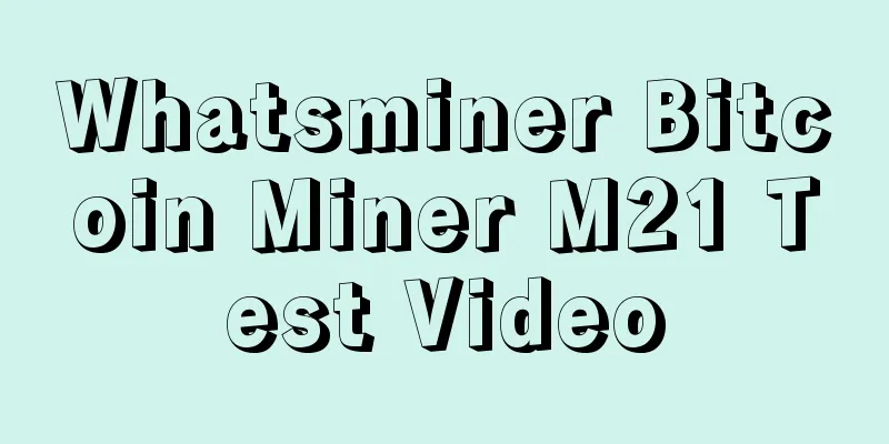 Whatsminer Bitcoin Miner M21 Test Video