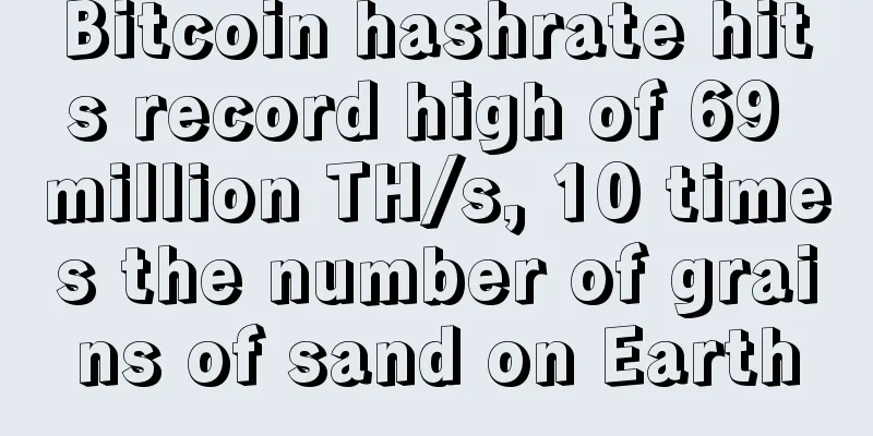 Bitcoin hashrate hits record high of 69 million TH/s, 10 times the number of grains of sand on Earth