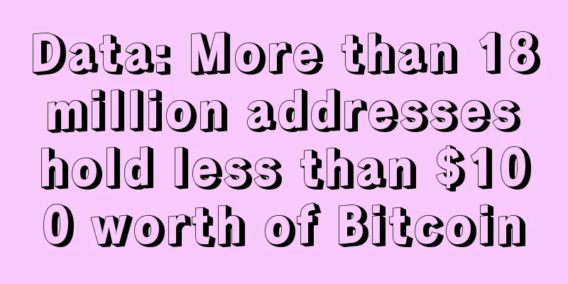 Data: More than 18 million addresses hold less than $100 worth of Bitcoin