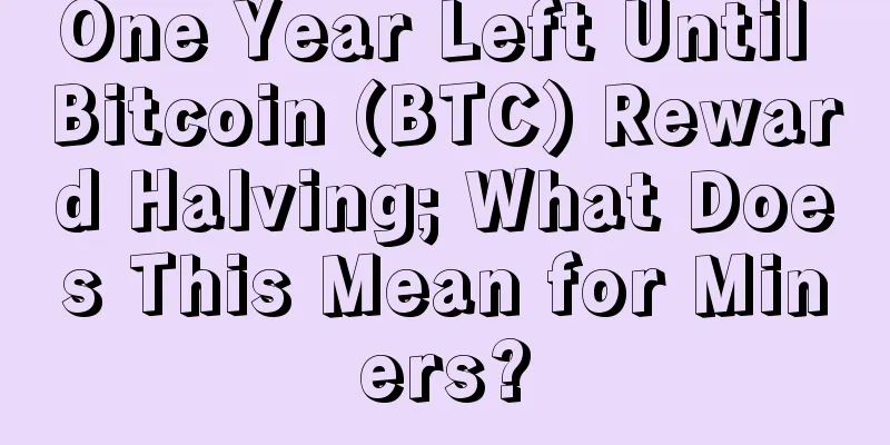 One Year Left Until Bitcoin (BTC) Reward Halving; What Does This Mean for Miners?