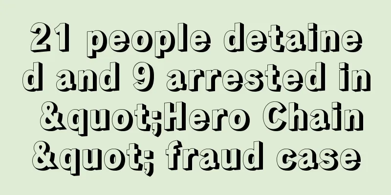21 people detained and 9 arrested in "Hero Chain" fraud case