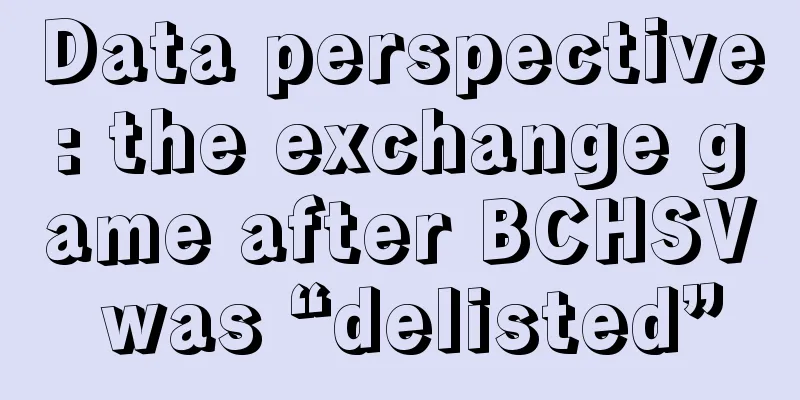 Data perspective: the exchange game after BCHSV was “delisted”
